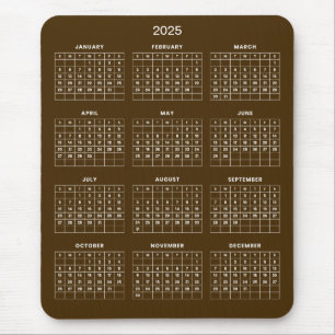 Einfach aber elegant - Kalender 2025   Mousepad