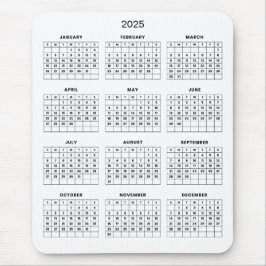 Einfach aber elegant - Kalender 2025 | Mousepad