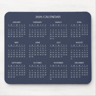 Einfach aber elegant - Kalender 2025   Mousepad