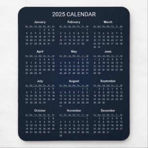 Einfach aber elegant - Kalender 2025   Mousepad
