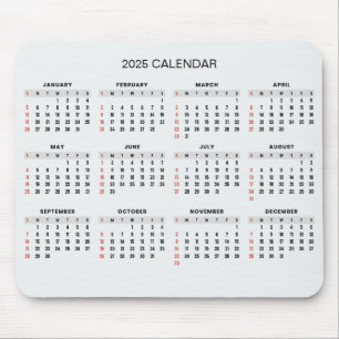 Einfach aber elegant - Kalender 2025   Mousepad