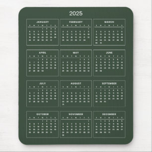 Einfach aber elegant - Kalender 2025   Mousepad