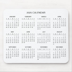 Einfach aber elegant - Kalender 2025   Mousepad