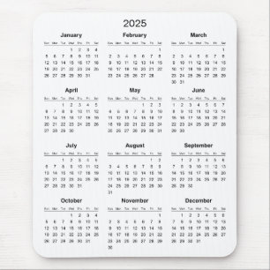 Einfach aber elegant - Kalender 2025   Mousepad
