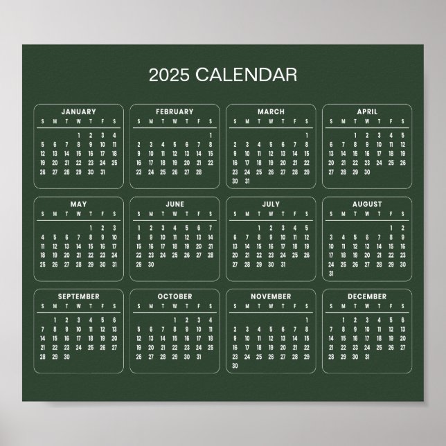 Einfach aber elegant - Kalender 2025 | Poster (Vorne)