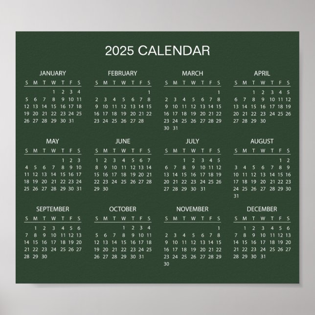 Einfach aber elegant - Kalender 2025 | Poster (Vorne)