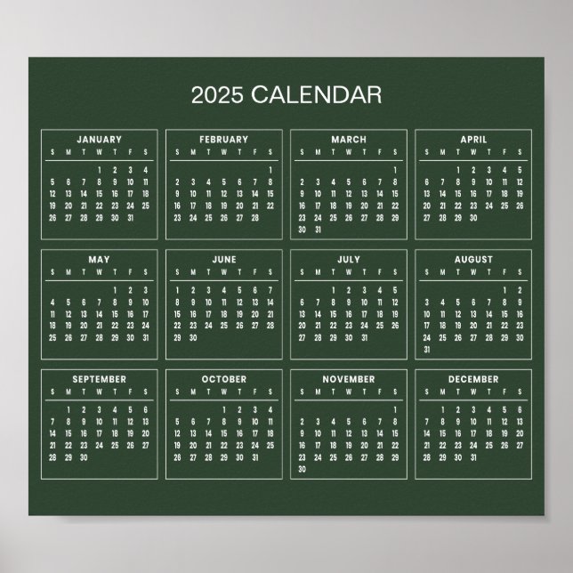 Einfach aber elegant - Kalender 2025 | Poster (Vorne)