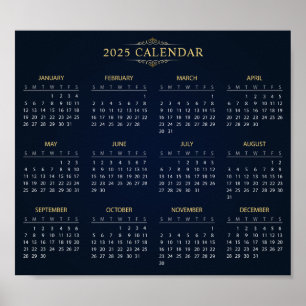 Einfach aber elegant - Kalender 2025   Poster