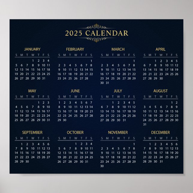 Einfach aber elegant - Kalender 2025 | Poster (Vorne)