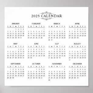 Einfach aber elegant - Kalender 2025   Poster