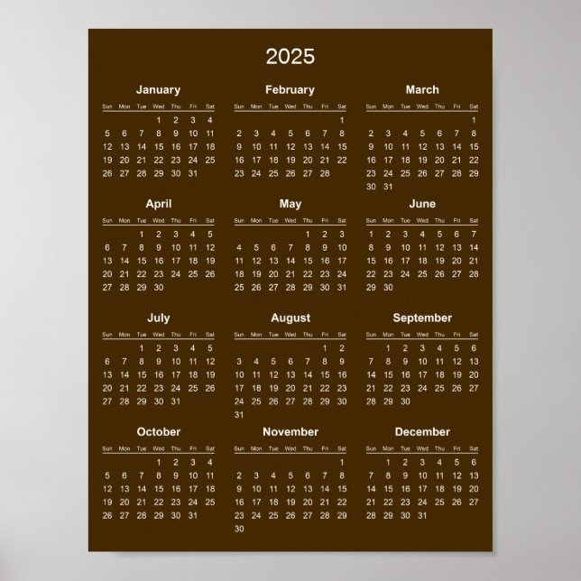 Einfach aber elegant - Kalender 2025 | Poster (Vorne)