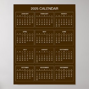 Einfach aber elegant - Kalender 2025   Poster
