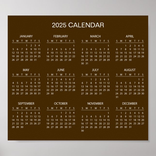 Einfach aber elegant - Kalender 2025 | Poster (Vorne)