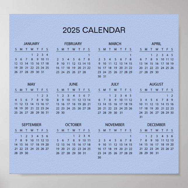Einfach aber elegant - Kalender 2025 | Poster (Vorne)