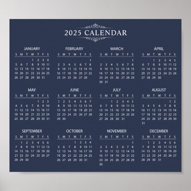 Einfach aber elegant - Kalender 2025 | Poster (Vorne)
