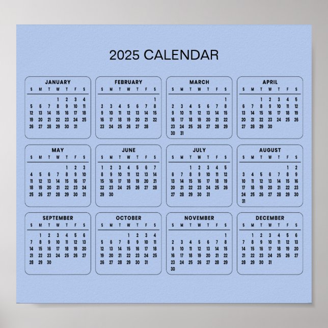 Einfach aber elegant - Kalender 2025 | Poster (Vorne)
