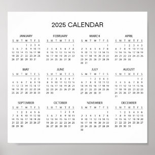 Einfach aber elegant - Kalender 2025   Poster
