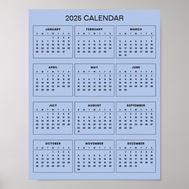 Einfach aber elegant - Kalender 2025 | Poster (Vorne)