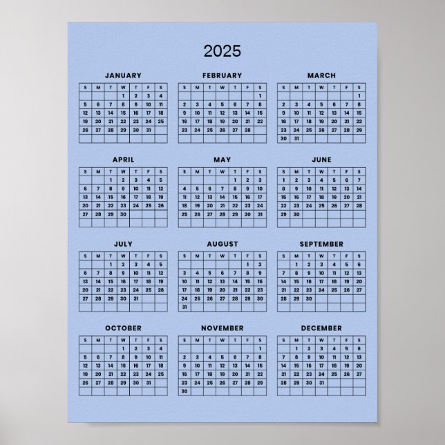 Einfach aber elegant - Kalender 2025 | Poster (Vorne)