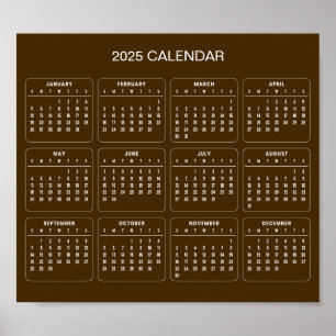 Einfach aber elegant - Kalender 2025   Poster