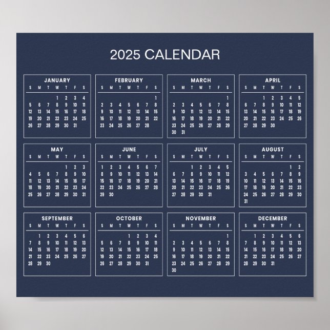 Einfach aber elegant - Kalender 2025 | Poster (Vorne)
