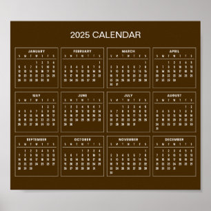 Einfach aber elegant - Kalender 2025   Poster