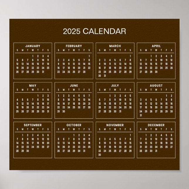 Einfach aber elegant - Kalender 2025 | Poster (Vorne)