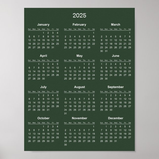 Einfach aber elegant - Kalender 2025 | Poster (Vorne)
