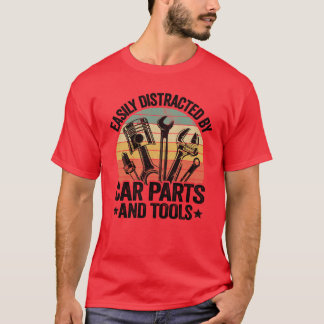 Einfach abgelenkt durch Autoteile Anls lustiger Me T-Shirt