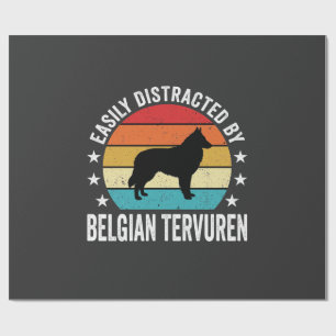 Einfach abgelenkt durch belgischen Tervuren-Hund Geschenkpapier