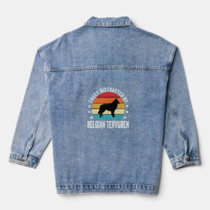 Einfach abgelenkt durch belgischen Tervuren-Hund Jeansjacke