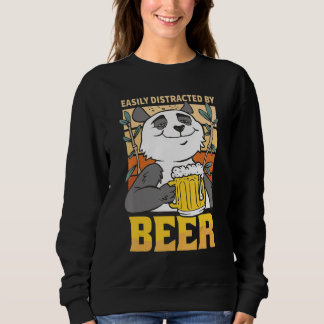 Einfach abgelenkt durch Bier Panda Männer Verheira Sweatshirt