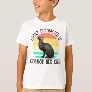 Einfach abgelenkt durch Cornish Rex Katzen T-Shirt