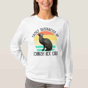 Einfach abgelenkt durch Cornish Rex Katzen T-Shirt