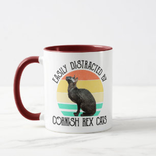 Einfach abgelenkt durch Cornish Rex Katzen Tasse