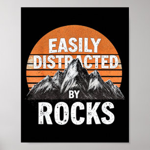 Einfach abgelenkt durch Felsen Vintage-Sonnenunter Poster