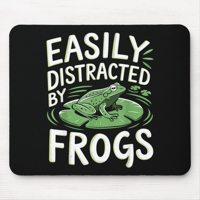 Einfach abgelenkt durch Frösche Lustige Frösche Li Mousepad (Vorne)