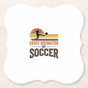 Einfach abgelenkt durch Fußball Vintage-Shirt-Desi Untersetzer