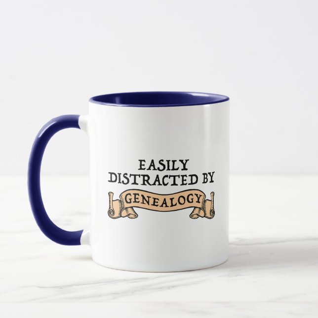 Einfach abgelenkt durch Genealogie Tasse (Links)