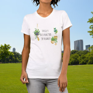 Einfach abgelenkt durch hängende Pflanzen Botanik T-Shirt