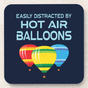 Einfach abgelenkt durch Heißluftballons Ballonfahr Getränkeuntersetzer