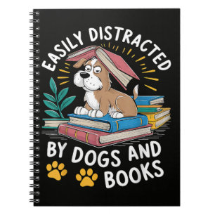 Einfach abgelenkt durch Hunde und Bücher Lustige H