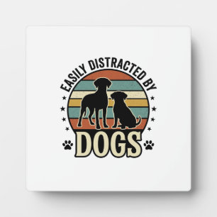 Einfach abgelenkt durch Hunde Vintage Silhouette D Fotoplatte