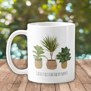 Einfach abgelenkt durch Pflanzen Kaffeetasse