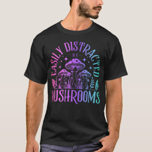 Einfach abgelenkt durch Pilze Lustige Mykologie T-Shirt