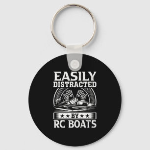 Einfach abgelenkt durch RC-Boote - Modellboot-Gesc Schlüsselanhänger