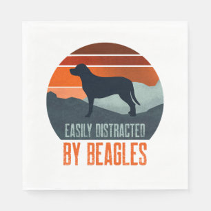 Einfach abgelenkt durch Spaziergänge mit Beagles Serviette