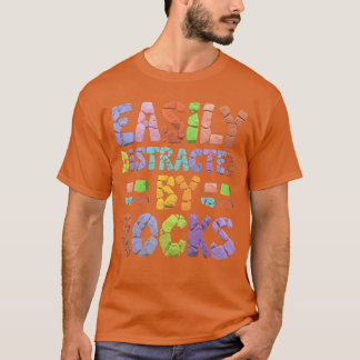 Einfach abgelenkt durch Steine lustig T-Shirt