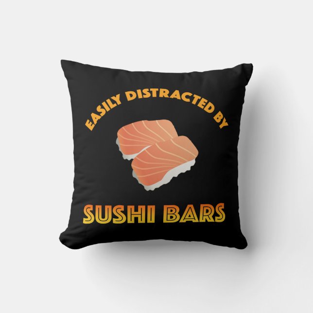 Einfach abgelenkt durch Sushi-Bars Kissen (Vorderseite)