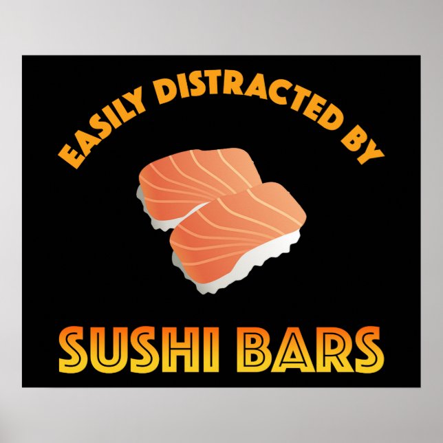 Einfach abgelenkt durch Sushi-Bars Poster (Vorne)